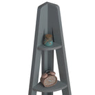 Riva Ladder Corner Bookcase in Dark Grey by TAD - Price Crash Furniture