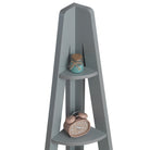 Riva Ladder Corner Bookcase in Light Grey by TAD - Price Crash Furniture