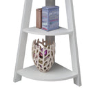 Riva Ladder Corner Bookcase in White by TAD - Price Crash Furniture