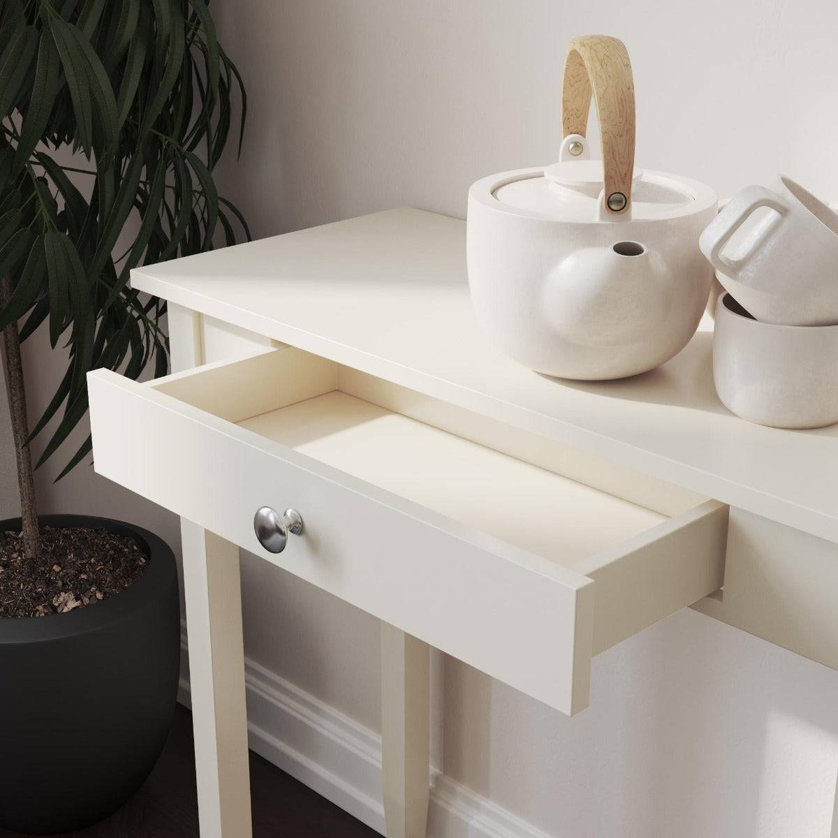 Rosewood Console Table in White by Dorel - Price Crash Furniture