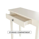 Rosewood Console Table in White by Dorel - Price Crash Furniture