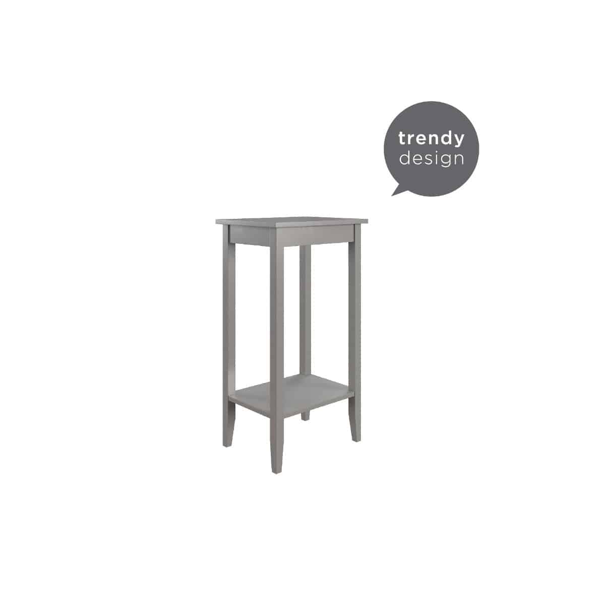 Rosewood Tall End Table in Grey by Dorel - Price Crash Furniture