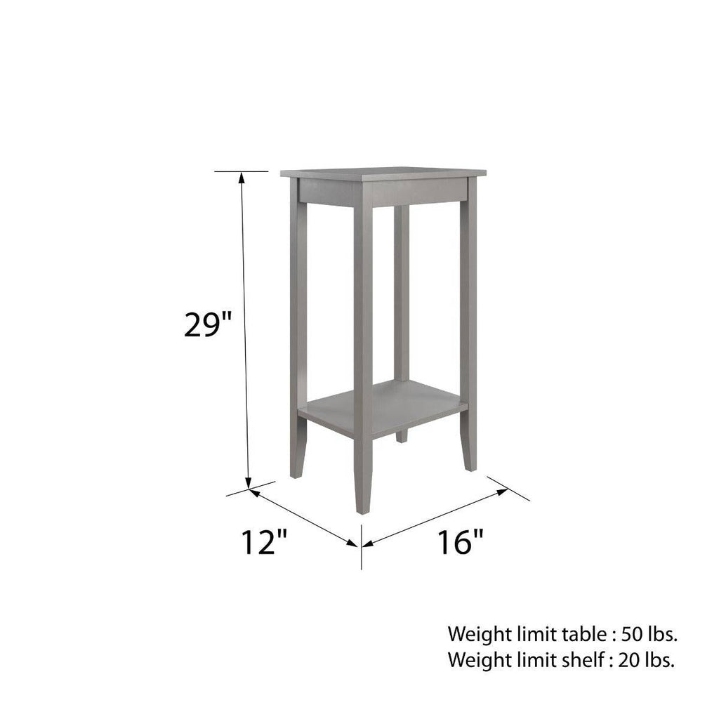 Rosewood Tall End Table in Grey by Dorel - Price Crash Furniture