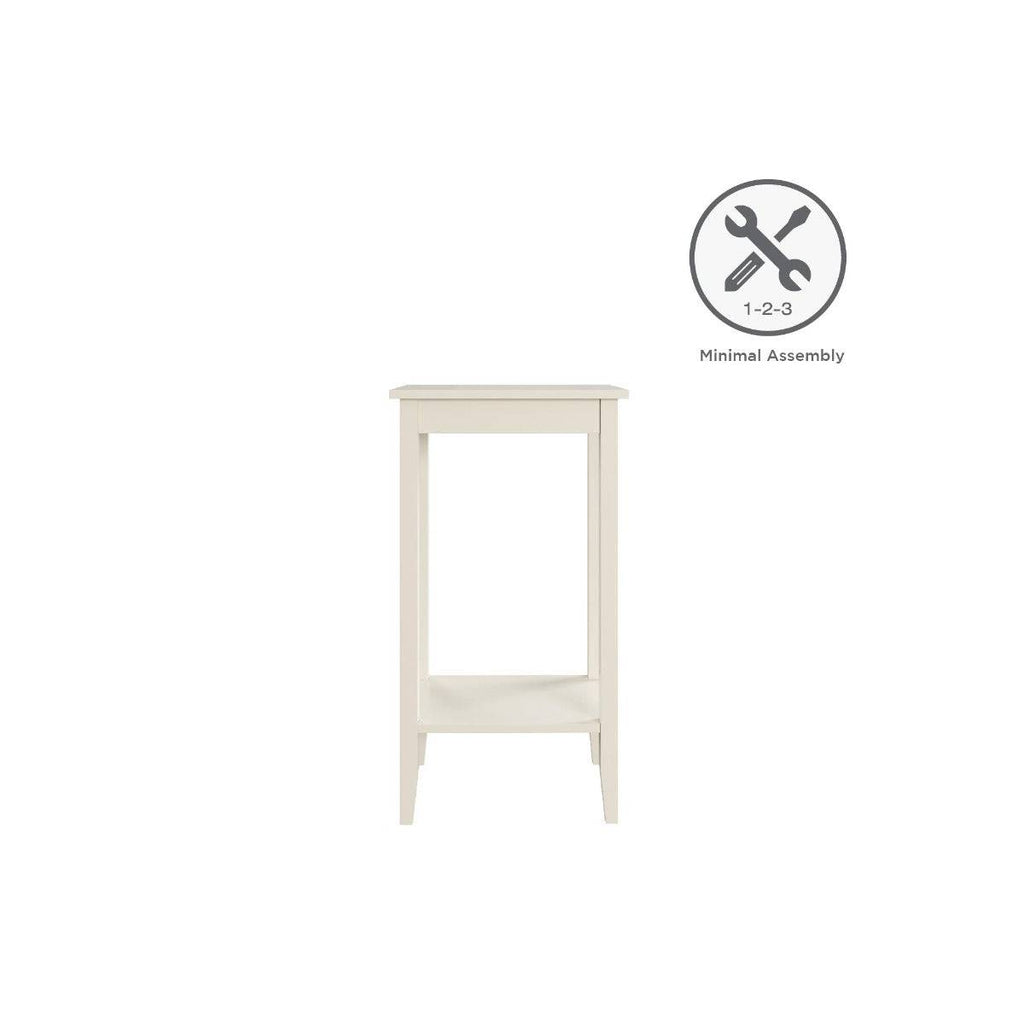 Rosewood Tall End Table in White by Dorel - Price Crash Furniture