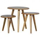 Scandinavian Style Nesting Table Set Of 3 - Price Crash Furniture