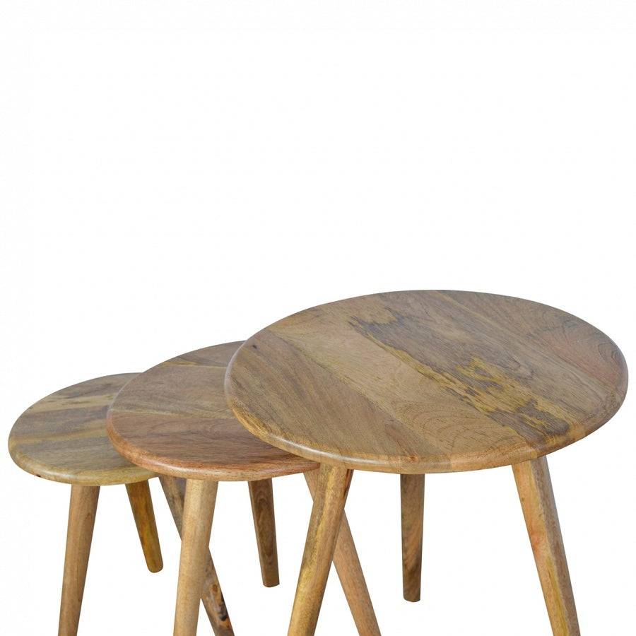 Scandinavian Style Nesting Table Set Of 3 - Price Crash Furniture