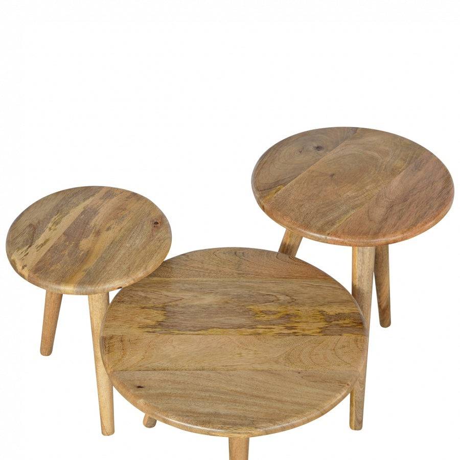 Scandinavian Style Nesting Table Set Of 3 - Price Crash Furniture