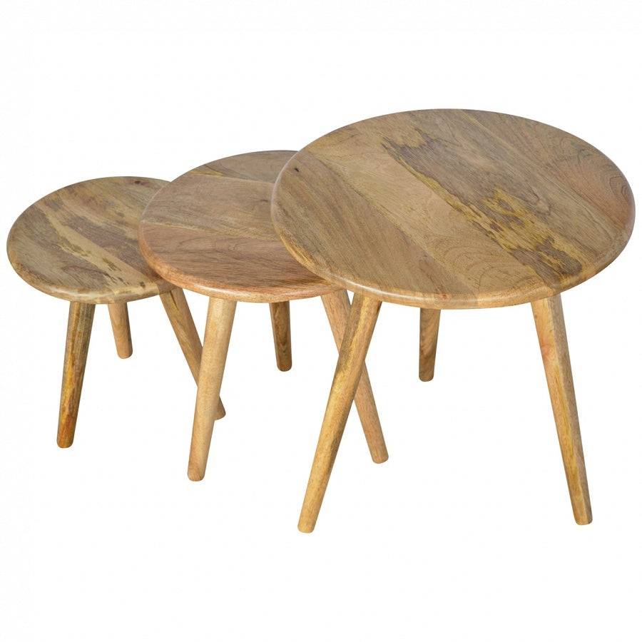 Scandinavian Style Nesting Table Set Of 3 - Price Crash Furniture