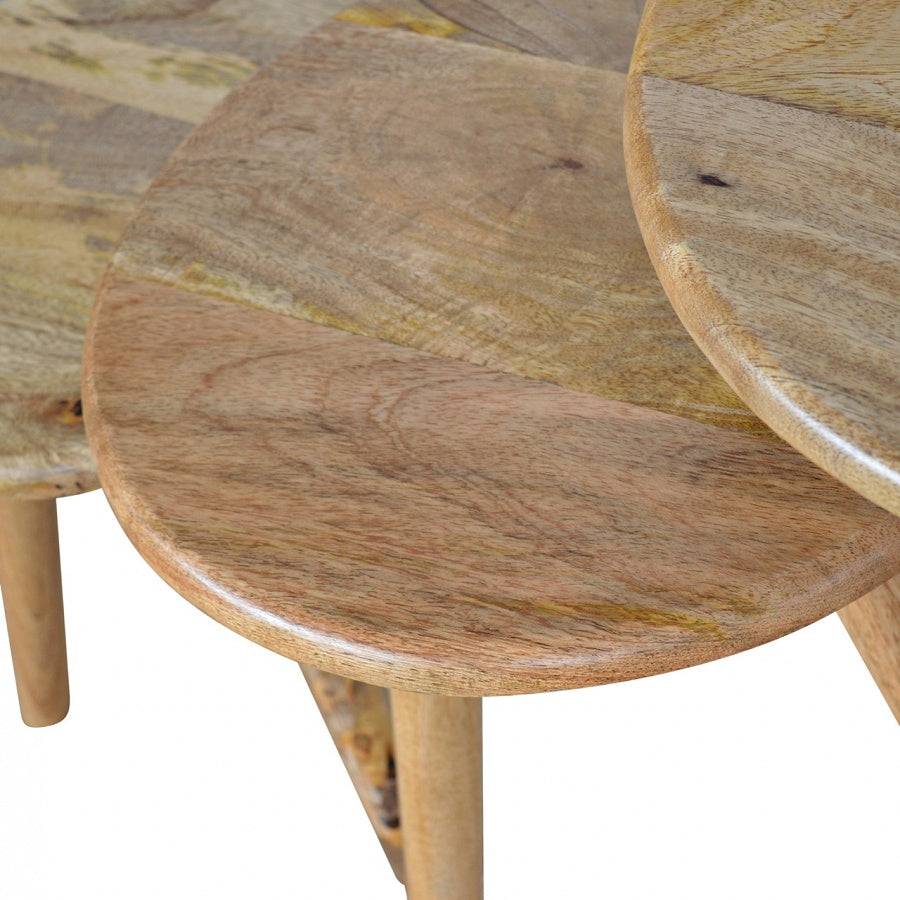 Scandinavian Style Nesting Table Set Of 3 - Price Crash Furniture
