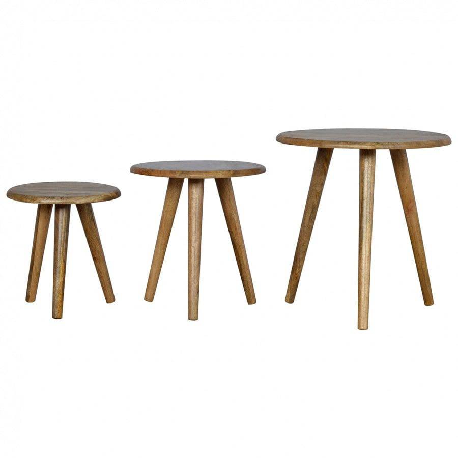 Scandinavian Style Nesting Table Set Of 3 - Price Crash Furniture