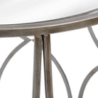 Set Of Two Lattice Detail Silver Side Table - Price Crash Furniture