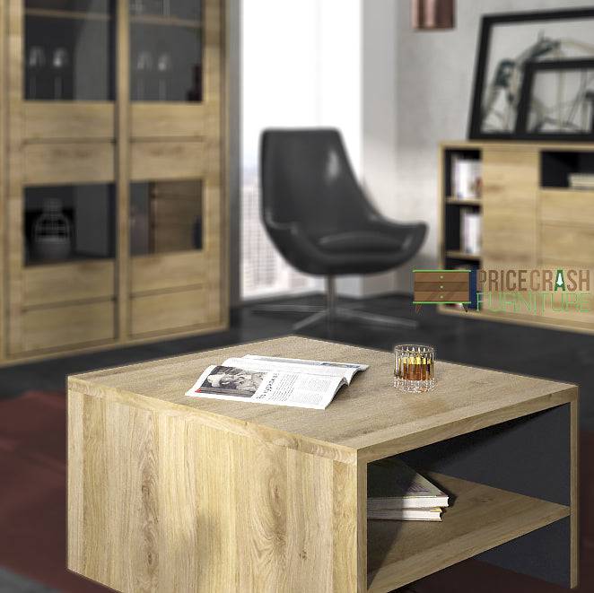 Shetland Coffee Table with Magazine & Book Storage Shelf - Price Crash Furniture