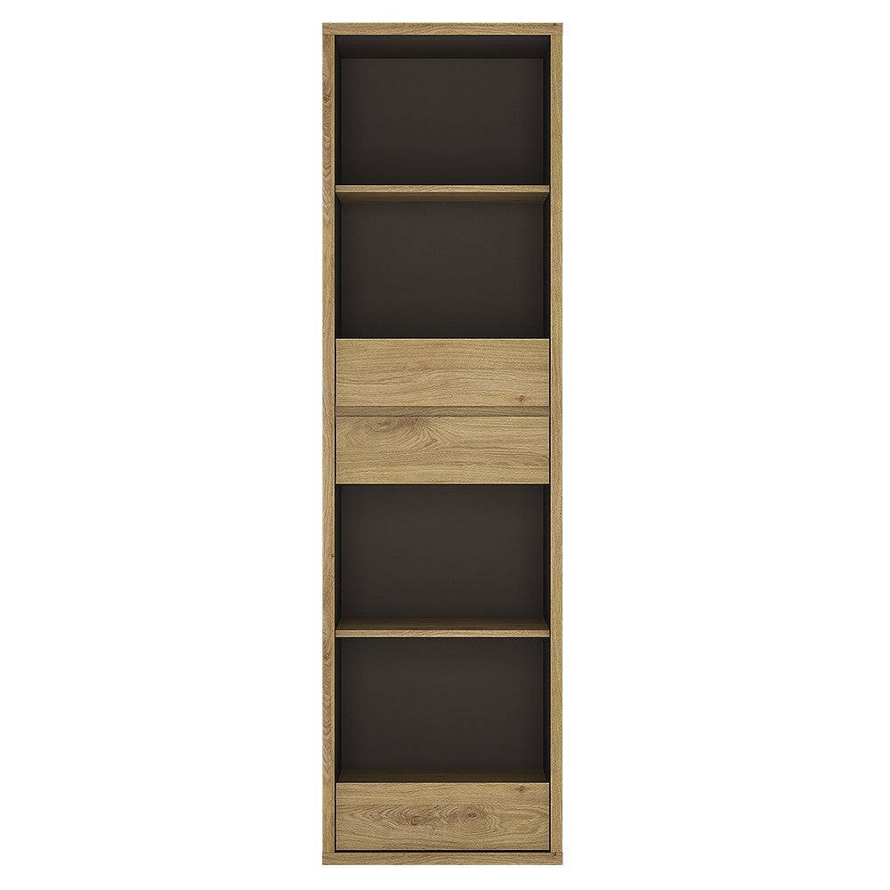 Shetland Tall Narrow 3 Drawer Bookcase Shelving Unit - Price Crash Furniture