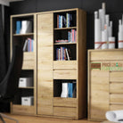 Shetland Tall Wide 1 Door 4 Drawer Bookcase - Price Crash Furniture