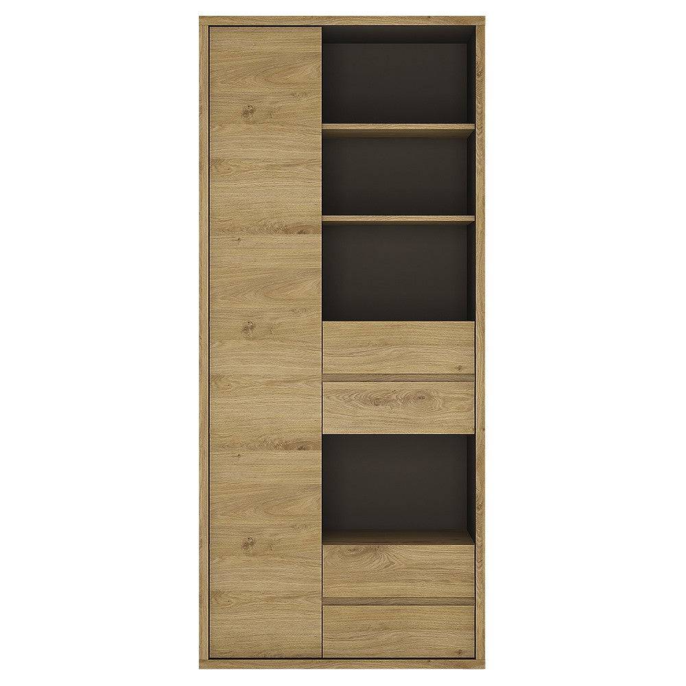 Shetland Tall Wide 1 Door 4 Drawer Bookcase - Price Crash Furniture