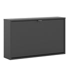 Shoe Cabinet: 1 compartment with 1 layer in Matte Black - Price Crash Furniture