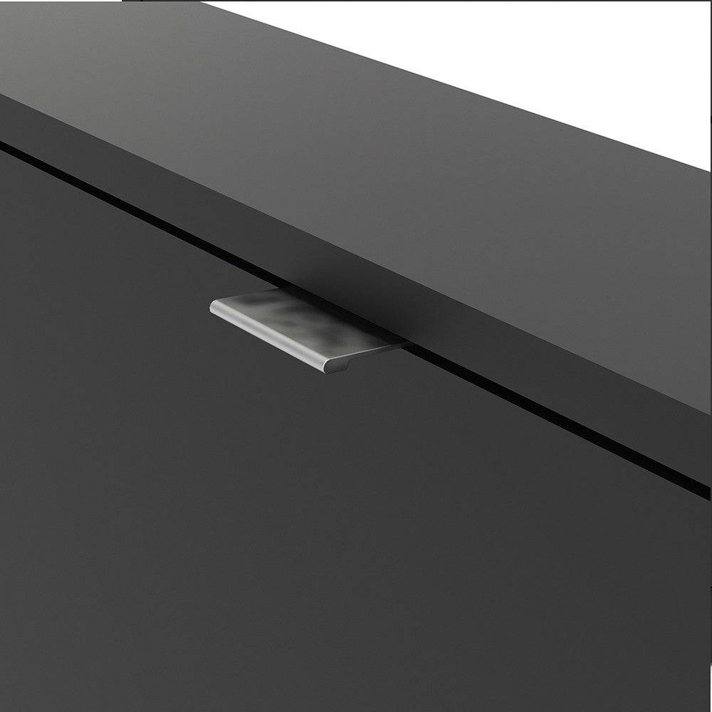 Shoe Cabinet: 1 compartment with 1 layer in Matte Black - Price Crash Furniture