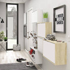 Shoe Cabinet: 1 compartment with 1 layer in White - Price Crash Furniture