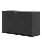 Shoe Cabinet: 1 compartment with 2 layers in Matte Black - Price Crash Furniture