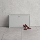 Shoe Cabinet: 1 compartment with 2 layers in White - Price Crash Furniture