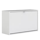 Shoe Cabinet: 1 compartment with 2 layers in White - Price Crash Furniture