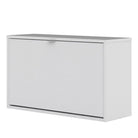 Shoe Cabinet: 1 compartment with 2 layers in White - Price Crash Furniture