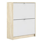 Shoe Cabinet: 3 compartments with 1 layer in White - Price Crash Furniture