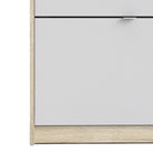 Shoe Cabinet: 3 compartments with 1 layer in White - Price Crash Furniture