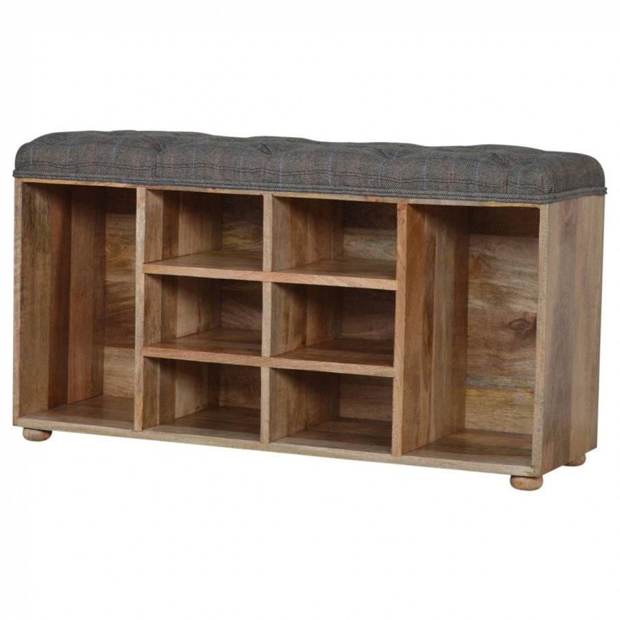 Shoe Cabinet With Upholstered Seat - Price Crash Furniture