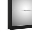 Shoes Shoe cabinet 5 Mirror tilting Doors in Black - Price Crash Furniture