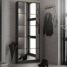 Shoes Shoe cabinet 5 Mirror tilting Doors in Black - Price Crash Furniture