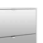 Shoes Shoe cabinet 5 Mirror tilting Doors in White - Price Crash Furniture