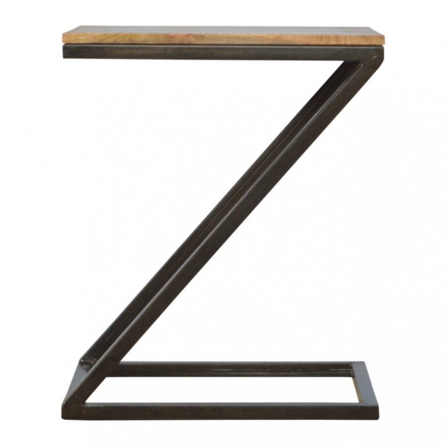 Side Table With Iron Base - Price Crash Furniture