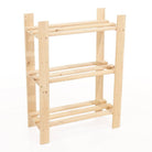 Simple and Natural Wood 60x80cm 3-Tier Shelf Unit by Core - Price Crash Furniture