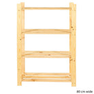 Simple and Natural Wood 80x120cm 4-Tier Shelf Unit by Core - Price Crash Furniture