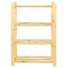 Simple and Natural Wood 80x120cm 4-Tier Shelf Unit by Core - Price Crash Furniture