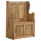 Small Wood Storage Hallway Monks Bench - Price Crash Furniture