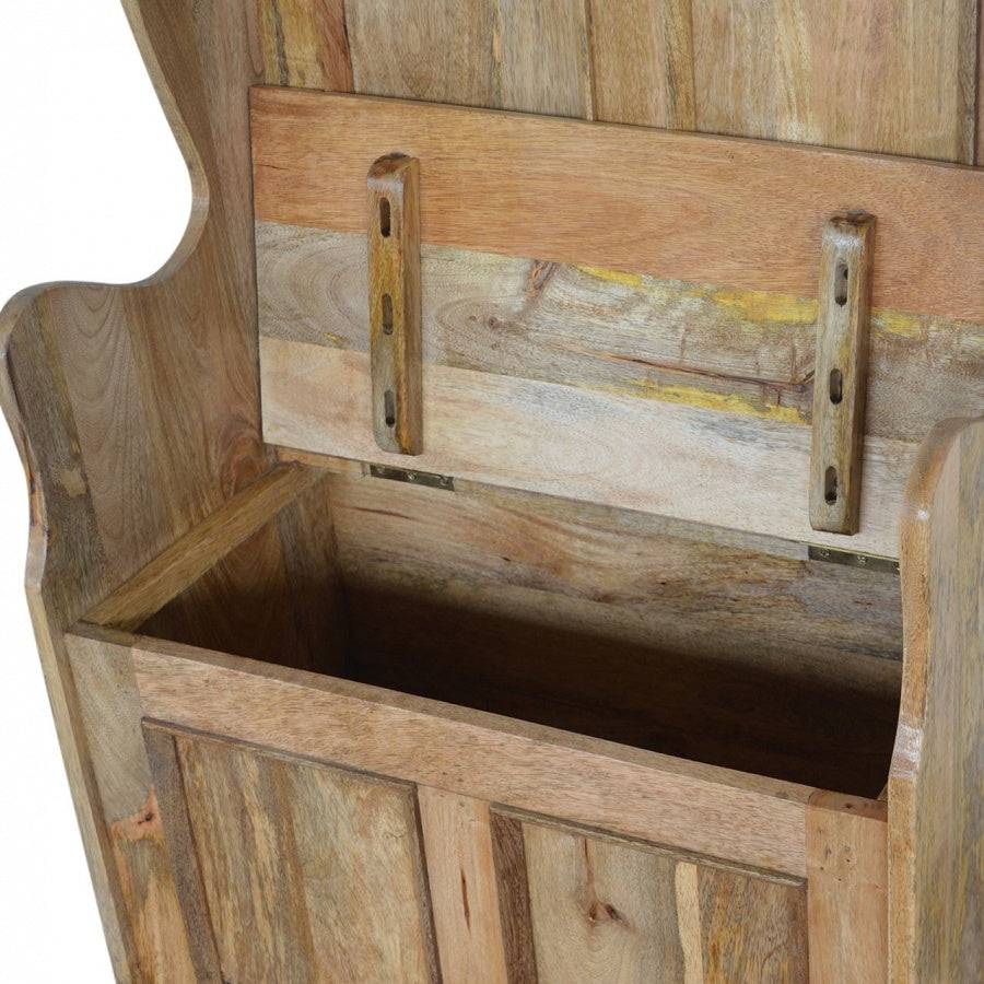 Small Wood Storage Hallway Monks Bench - Price Crash Furniture