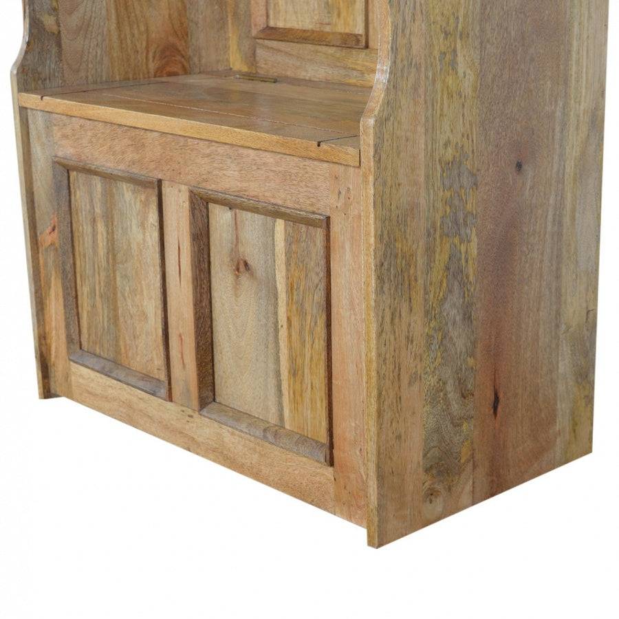 Small Wood Storage Hallway Monks Bench - Price Crash Furniture
