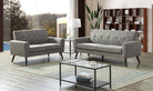 Snowdonia 3 Seater Button Back Sofa in Grey by TAD - Price Crash Furniture