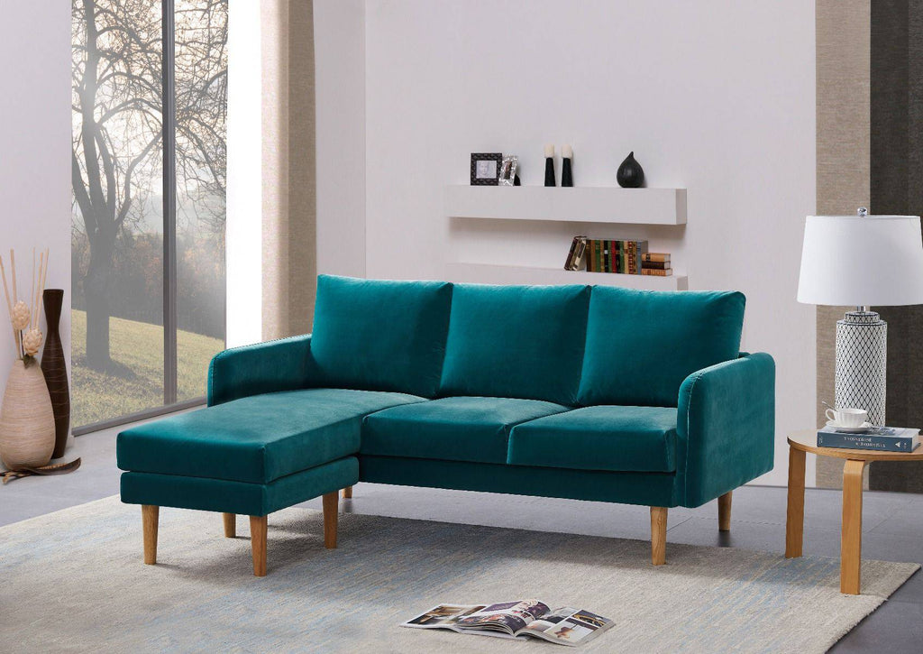 Snowdonia 3 Seater Corner Sofa in Emerald Green by TAD - Price Crash Furniture