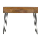 Solid Wood 4 Drawers Console Table With Iron Base - Price Crash Furniture