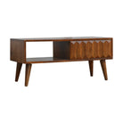 Solid Wood Coffee Table With Carved Drawer Front - Price Crash Furniture