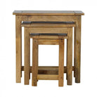 Solid Wood Nest Of Tables Set Of 3 - Price Crash Furniture