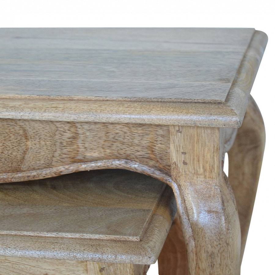 Solid Wood Stool Set Of 3 Tables - Price Crash Furniture