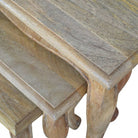 Solid Wood Stool Set Of 3 Tables - Price Crash Furniture