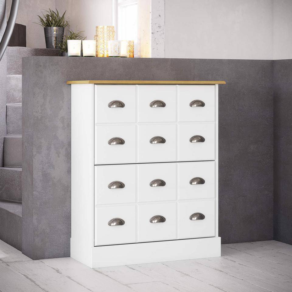 Steens Nola 2 Door Shoe Cabinet in White - Price Crash Furniture