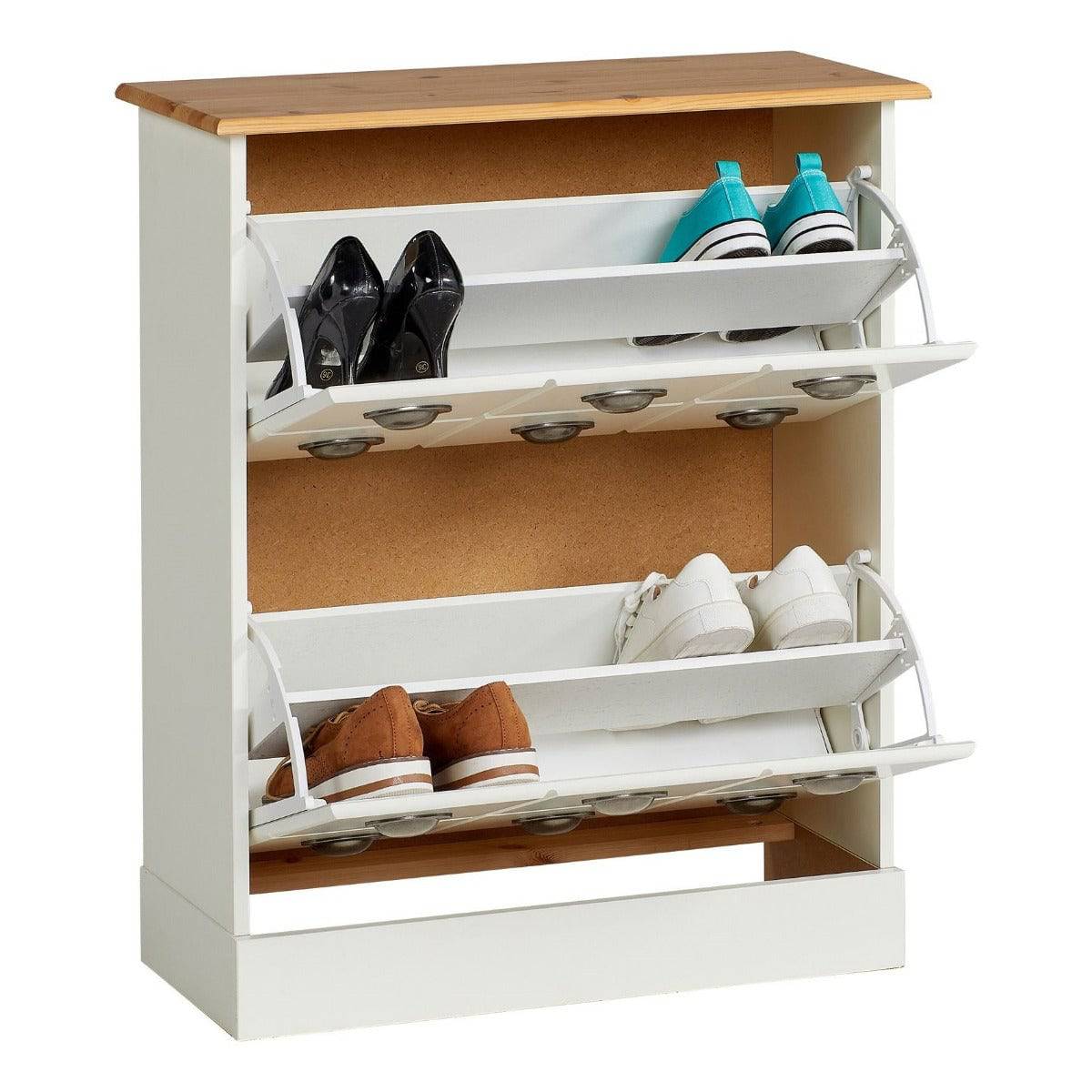 Steens Nola 2 Door Shoe Cabinet in White - Price Crash Furniture