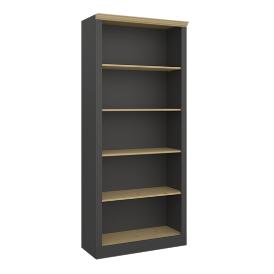 Steens Nola Tall Bookcase in Black - Price Crash Furniture