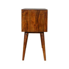 Sunrise Bedside Table in Chestnut-effect Mango Wood - Price Crash Furniture